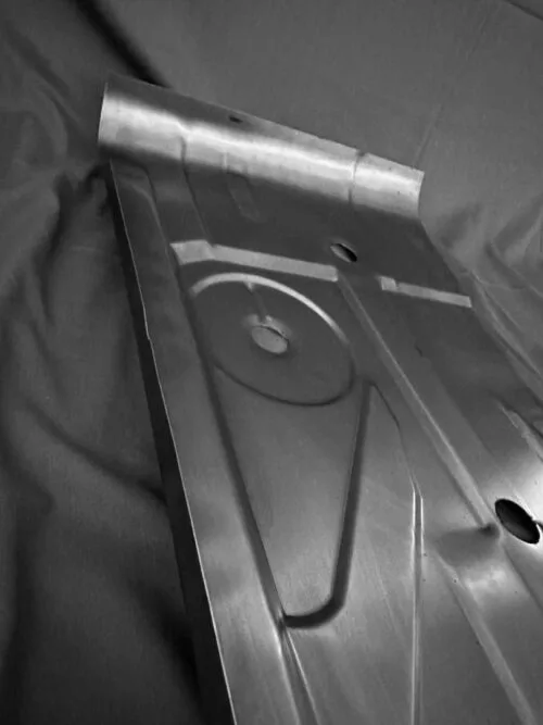 E30 Front bottom repair floor metal panel, Left side (1982 - 1994)